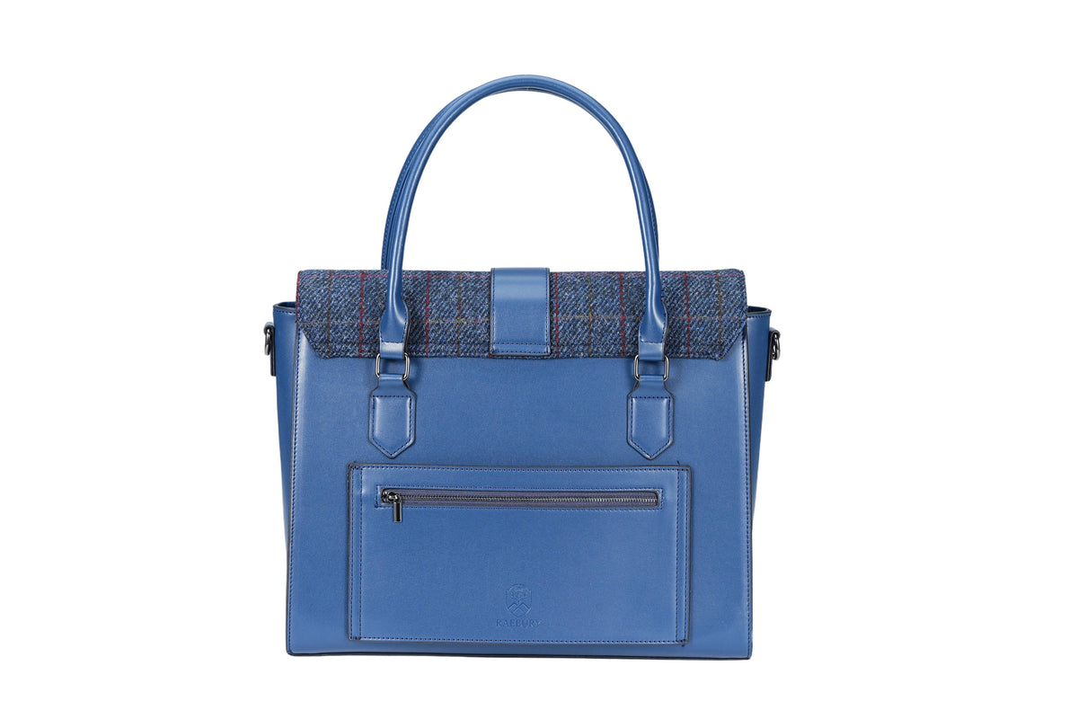 Harris Tweed Laptop Work Flap Satchel Bag (Classic Olive)
