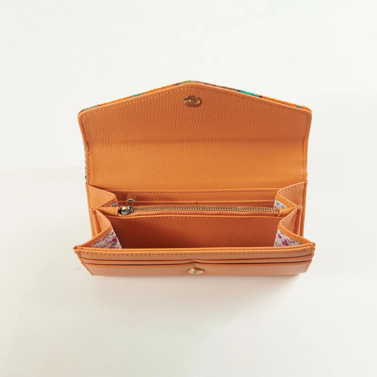 Islander Large Clasp Purse with Harris Tweed - Chestnut Tartan