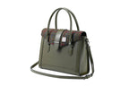 Harris Tweed Laptop Work Flap Satchel Bag (Classic Olive)