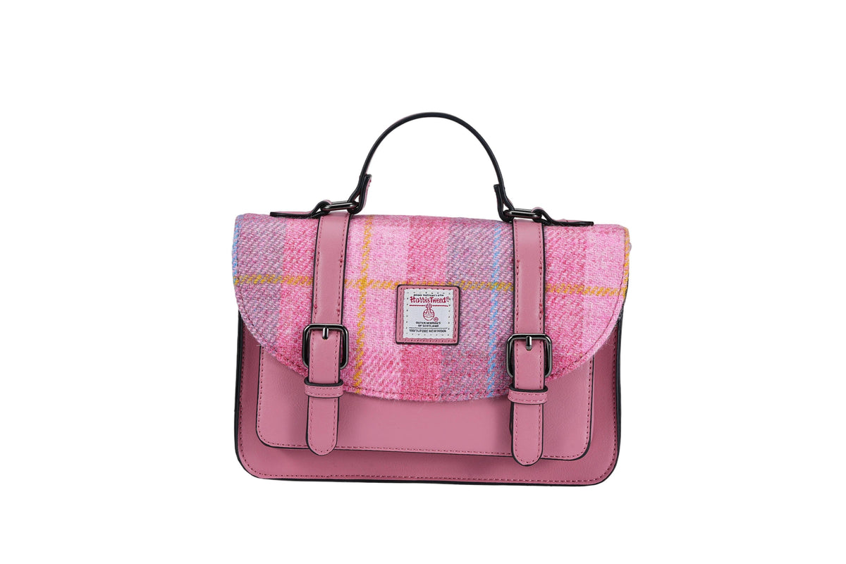Raebury Harris Tweed Medium Satchel Bag (Macleod Tartan)