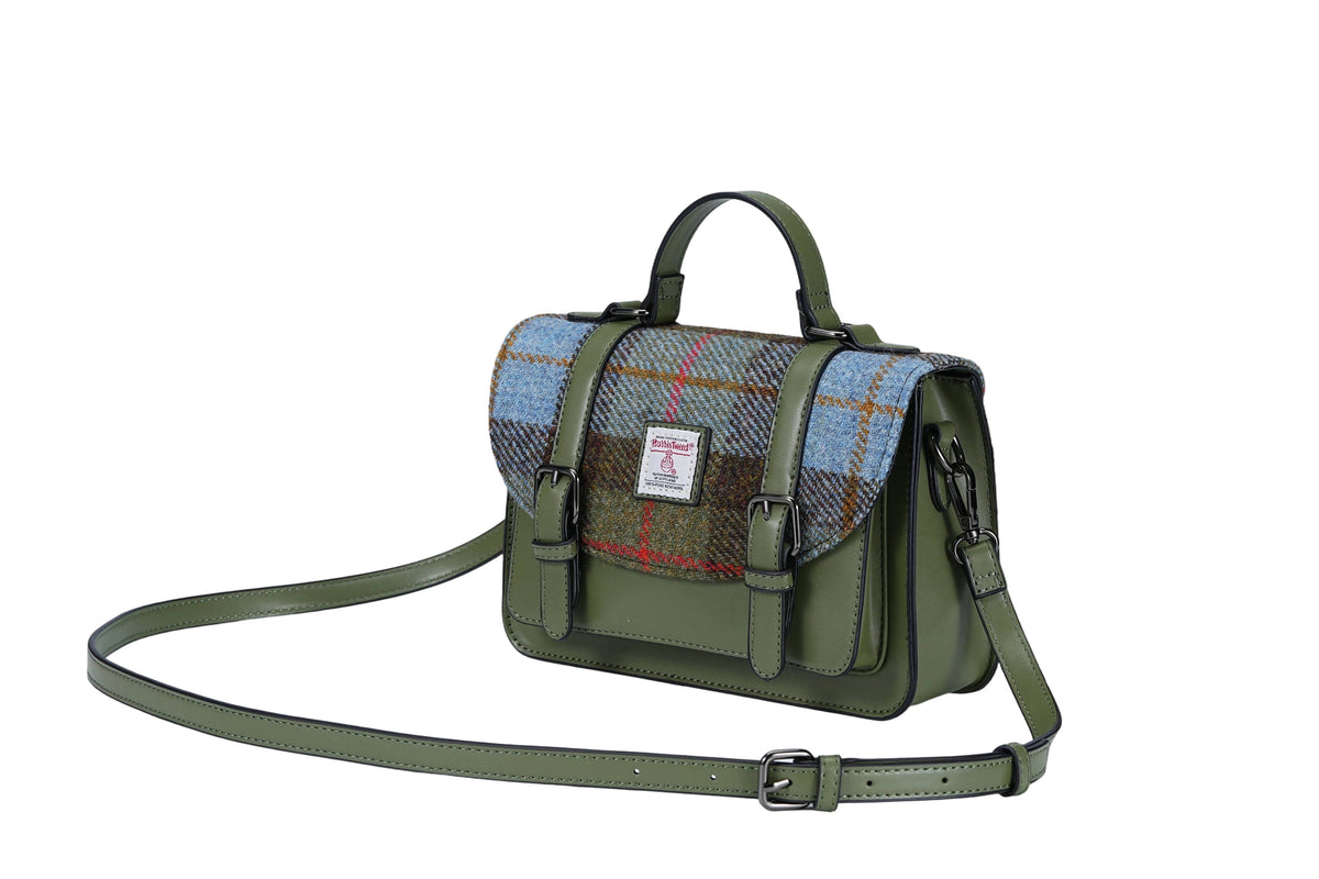 Raebury Harris Tweed Medium Satchel Bag (Macleod Tartan)