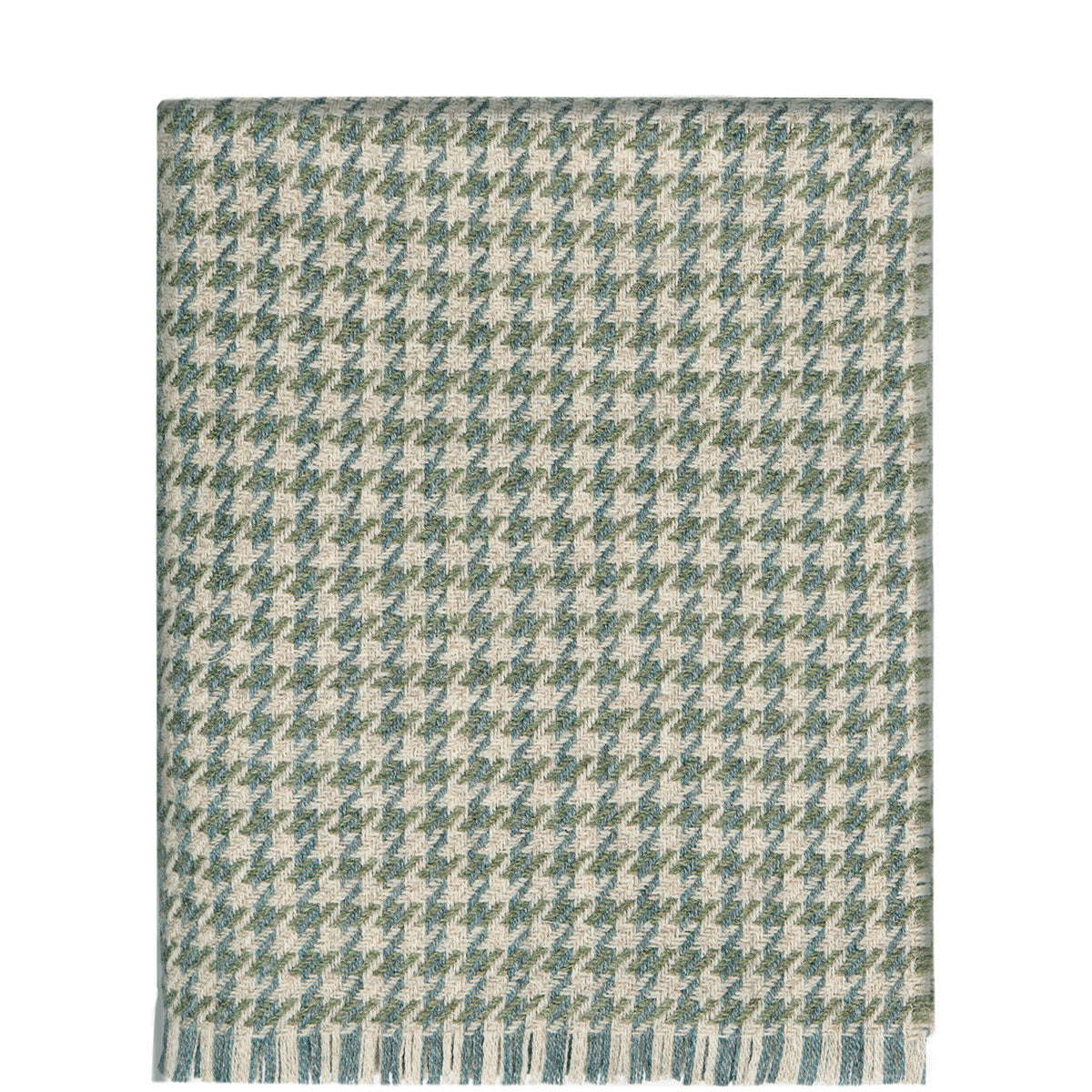 Lochcarron Bracken British Wool Corrie Blanket (Blue, Green & Cream)