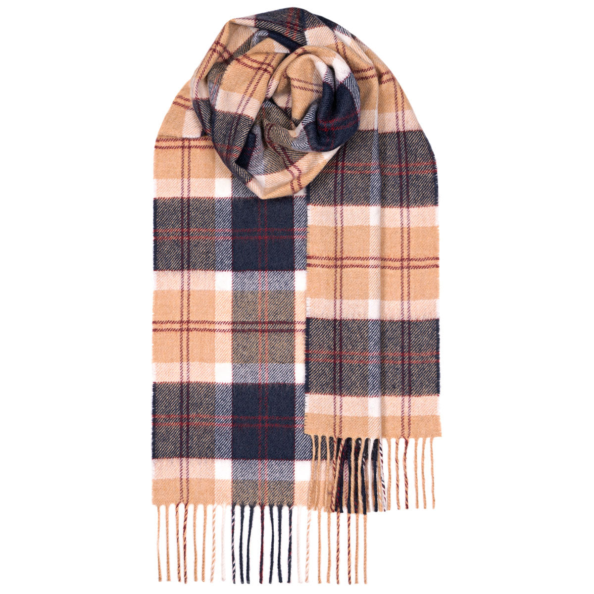 Lochcarron of Scotland Lambswool Tartan Scarf - Bannockbane Navy