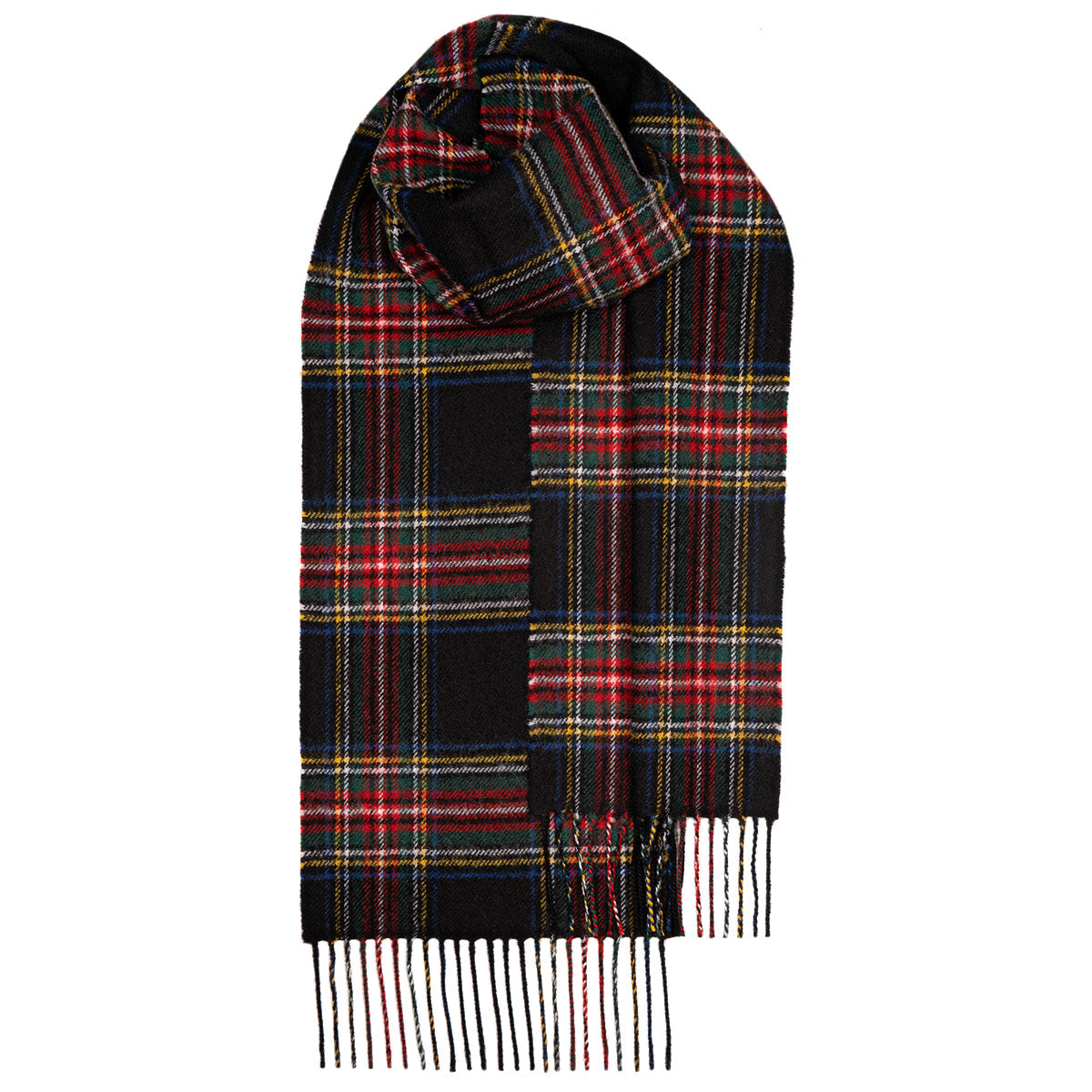 Lochcarron of Scotland Lambswool Tartan Scarf - Stewart Black Modern