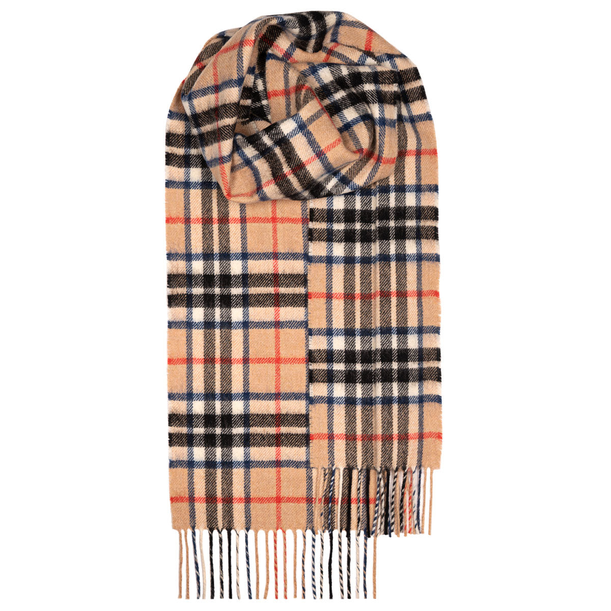 Lochcarron of Scotland Lambswool Tartan Scarf - Thomson Camel Modern