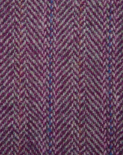 Harris Tweed Burgundy Herringbone Cloth Fabric