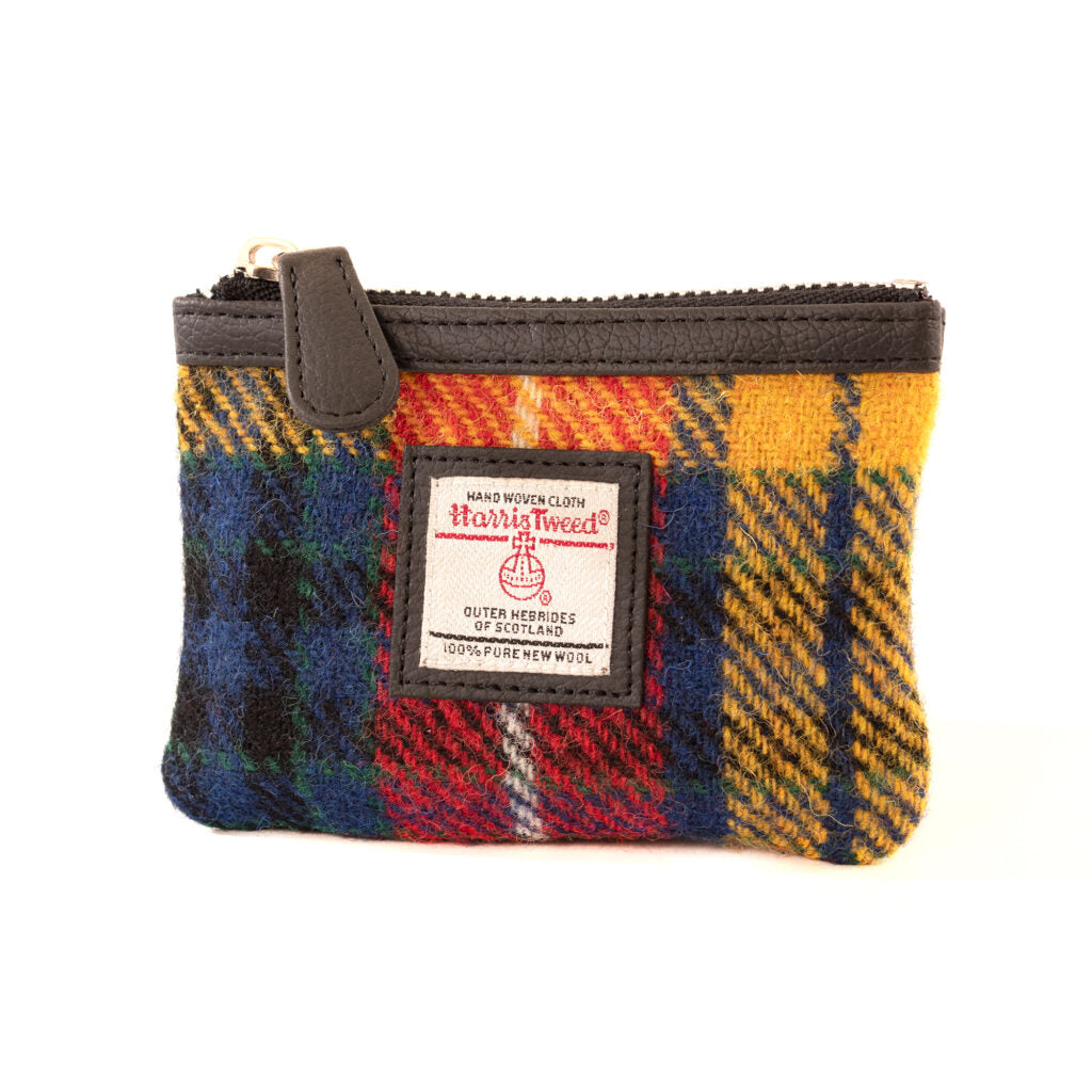 Maccessori Coin Purse with Harris Tweed - Saffron