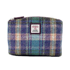 Maccessori Small Harris Tweed Cosmetic Pouch (Green Purple)