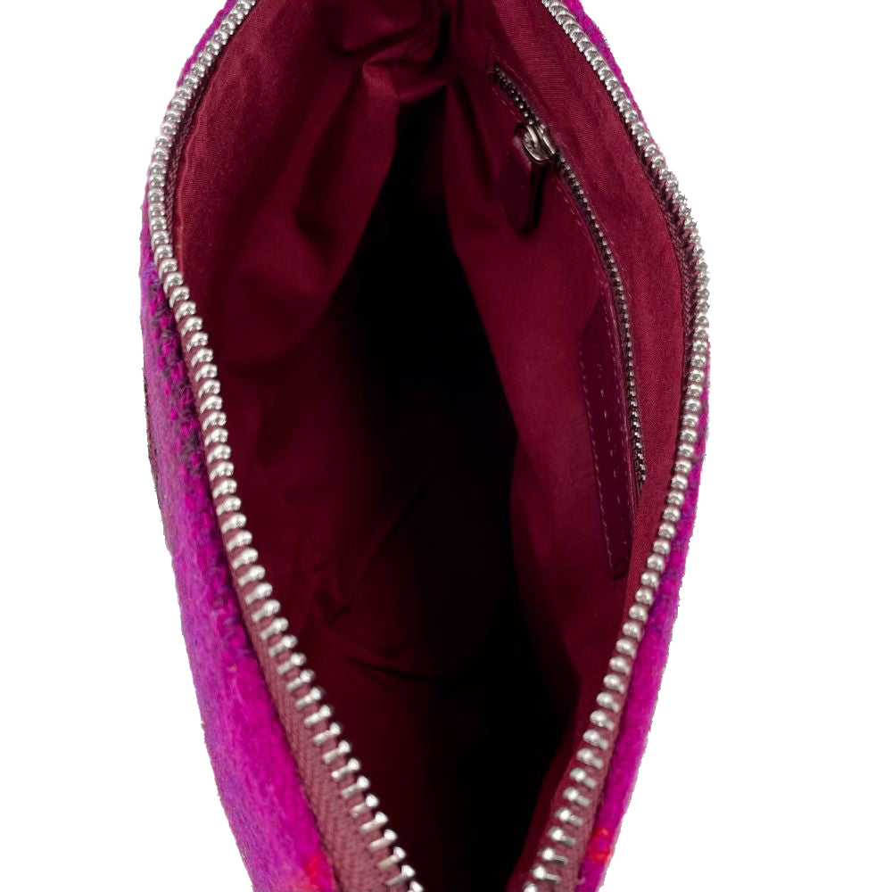 Maccessori Small Harris Tweed Cosmetic Pouch (Purple Check)