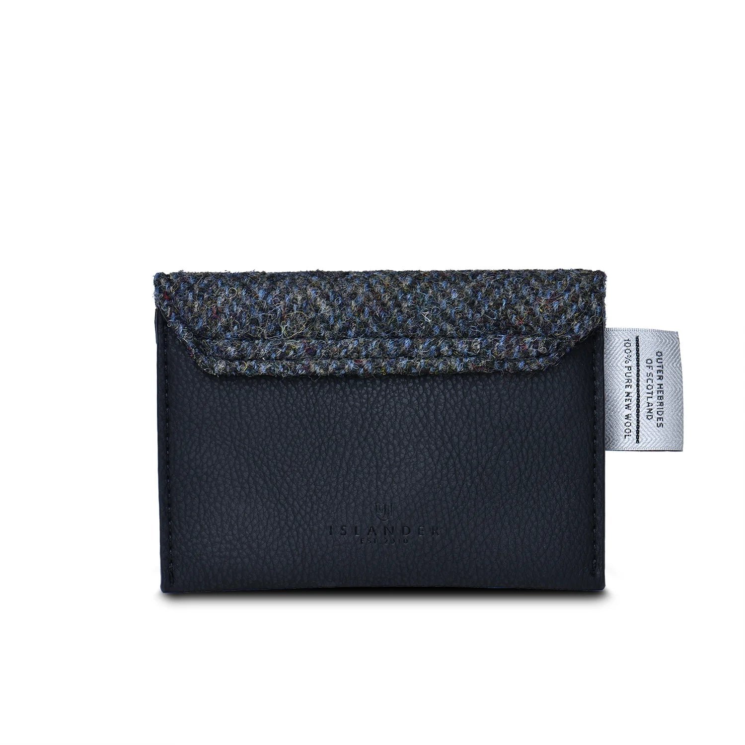 Islander Card Wallet Made With Harris Tweed - Black Watch Tartan