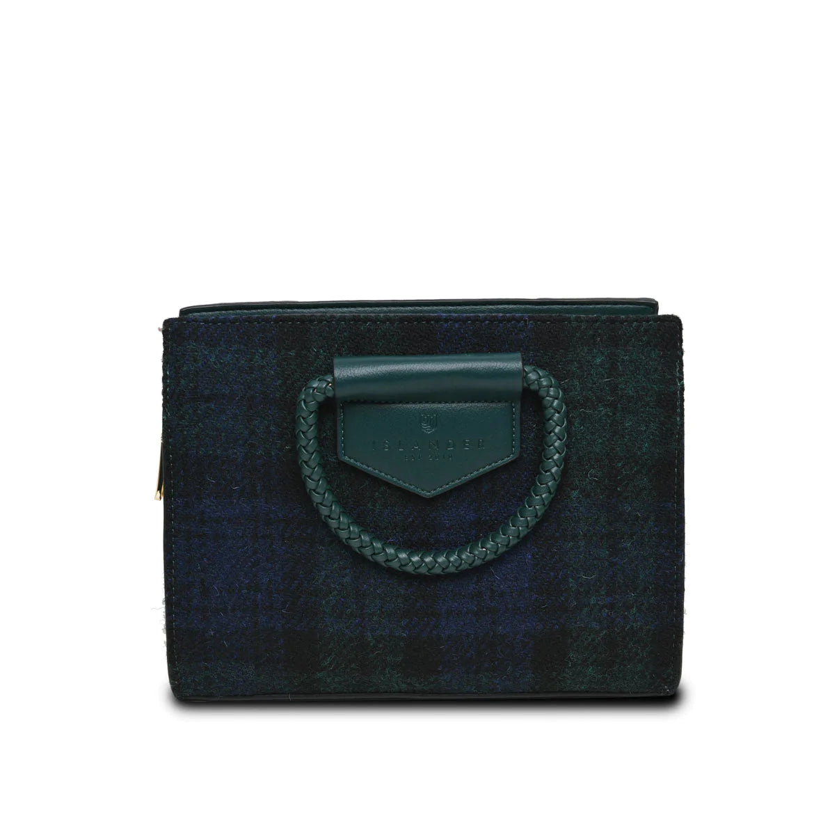 Islander Arran Tote Bag with Harris Tweed - Black Watch Tartan