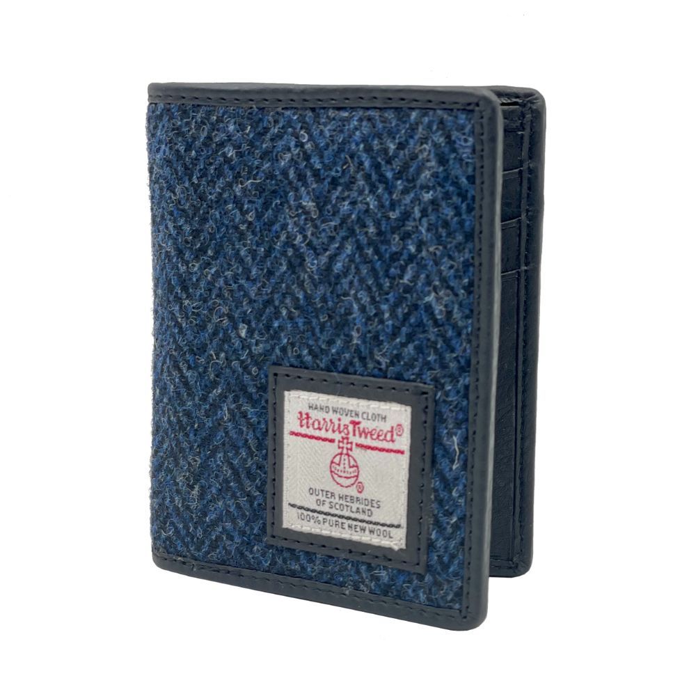 Harris Tweed Maccessori Slim Card Holder Wallet - Blue
