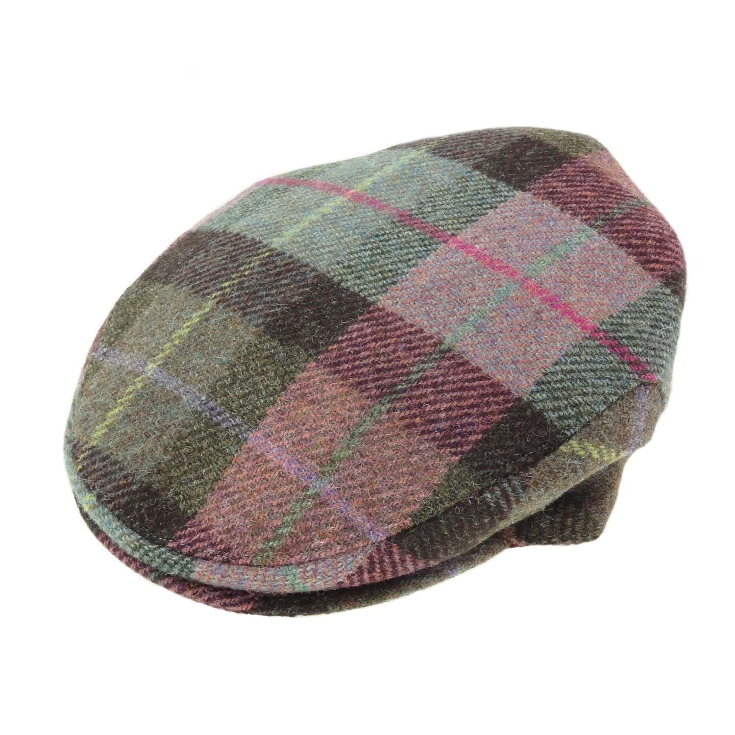 Ladies One Size Harris Tweed Flat Cap - COL137
