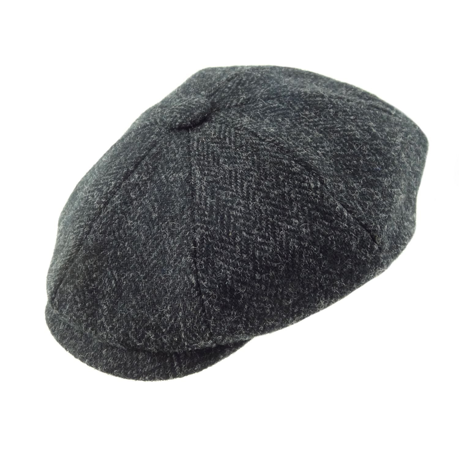 Harris Tweed 8-Panel Thomas Baker Boy Cap - Gunmetal
