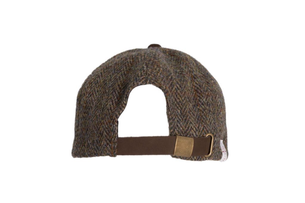 Brungton Baseball Cap With Harris Tweed Suede Leather Peak - One Size - Charcoal