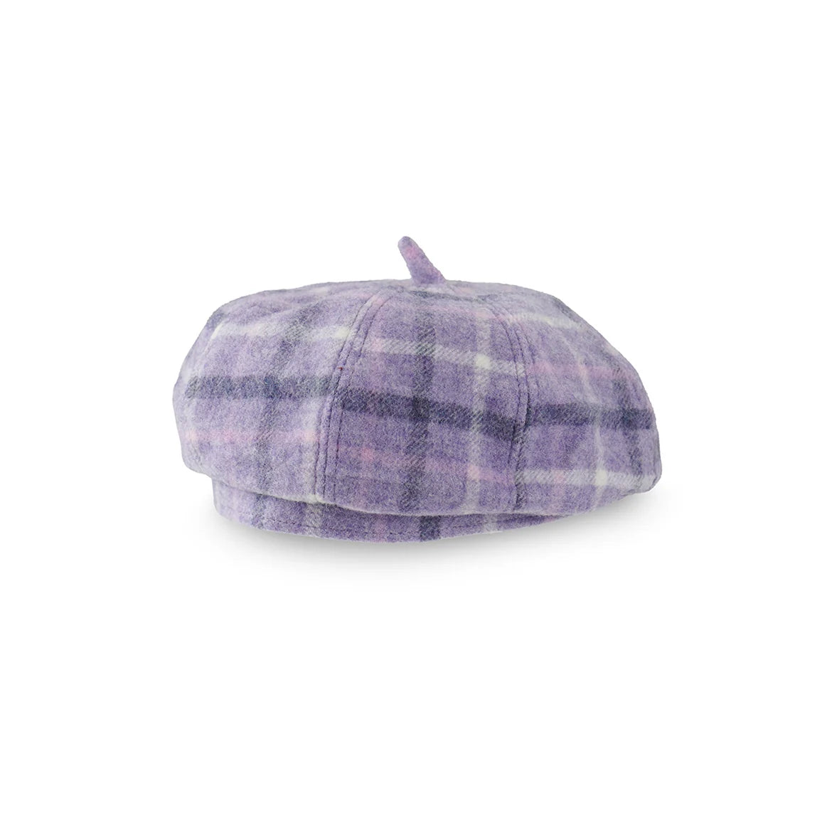Islander Lambswool Ladies Bunnet (Flat Cap) (Purple Tartan)