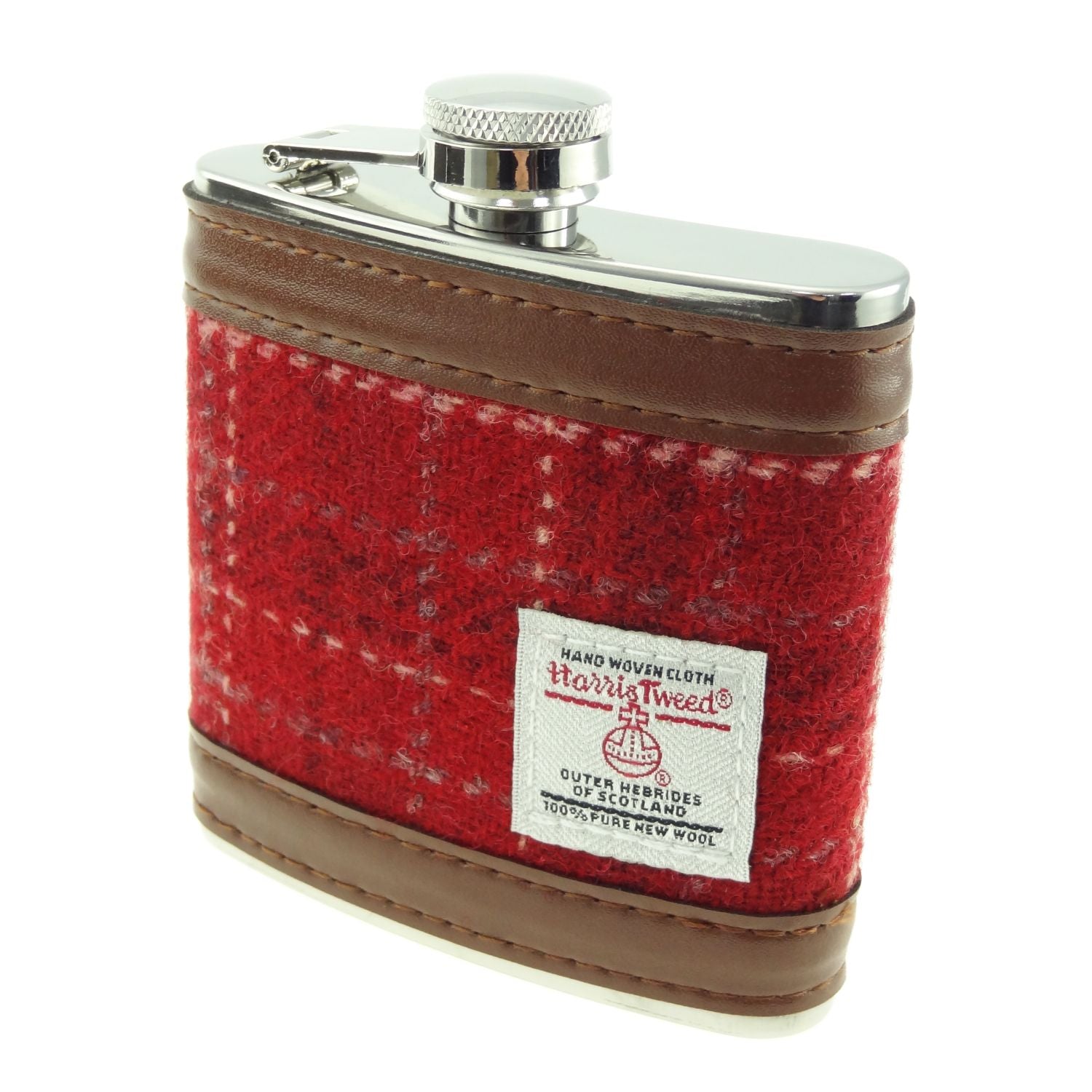 Harris Tweed Hip Flask 6oz - COL102