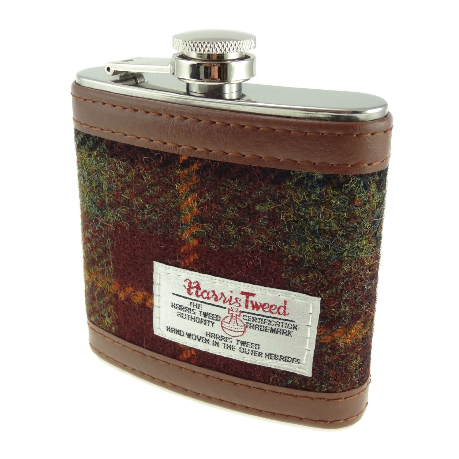 Harris Tweed Hip Flask 6oz - COL107
