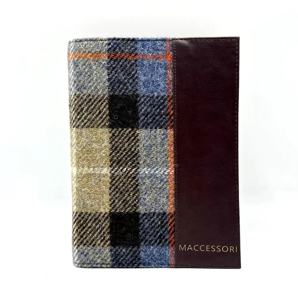 Maccessori Harris Tweed A5 Notebook - Blue/Brown Check
