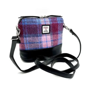 Maccessori Square Shoulder Bag with Harris Tweed - Pastel Pink