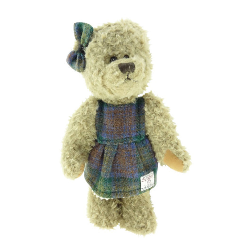 Girl Childs Teddy Bear with Harris Tweed Clothing - COL94