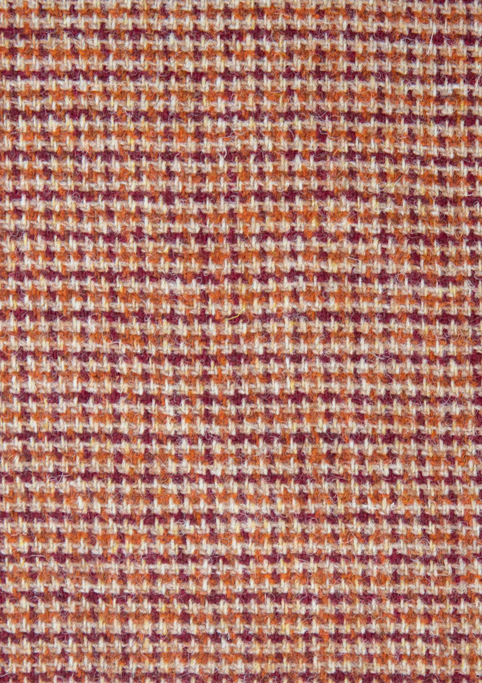 Harris Tweed Amber and Burgundy Weave Cloth Fabric