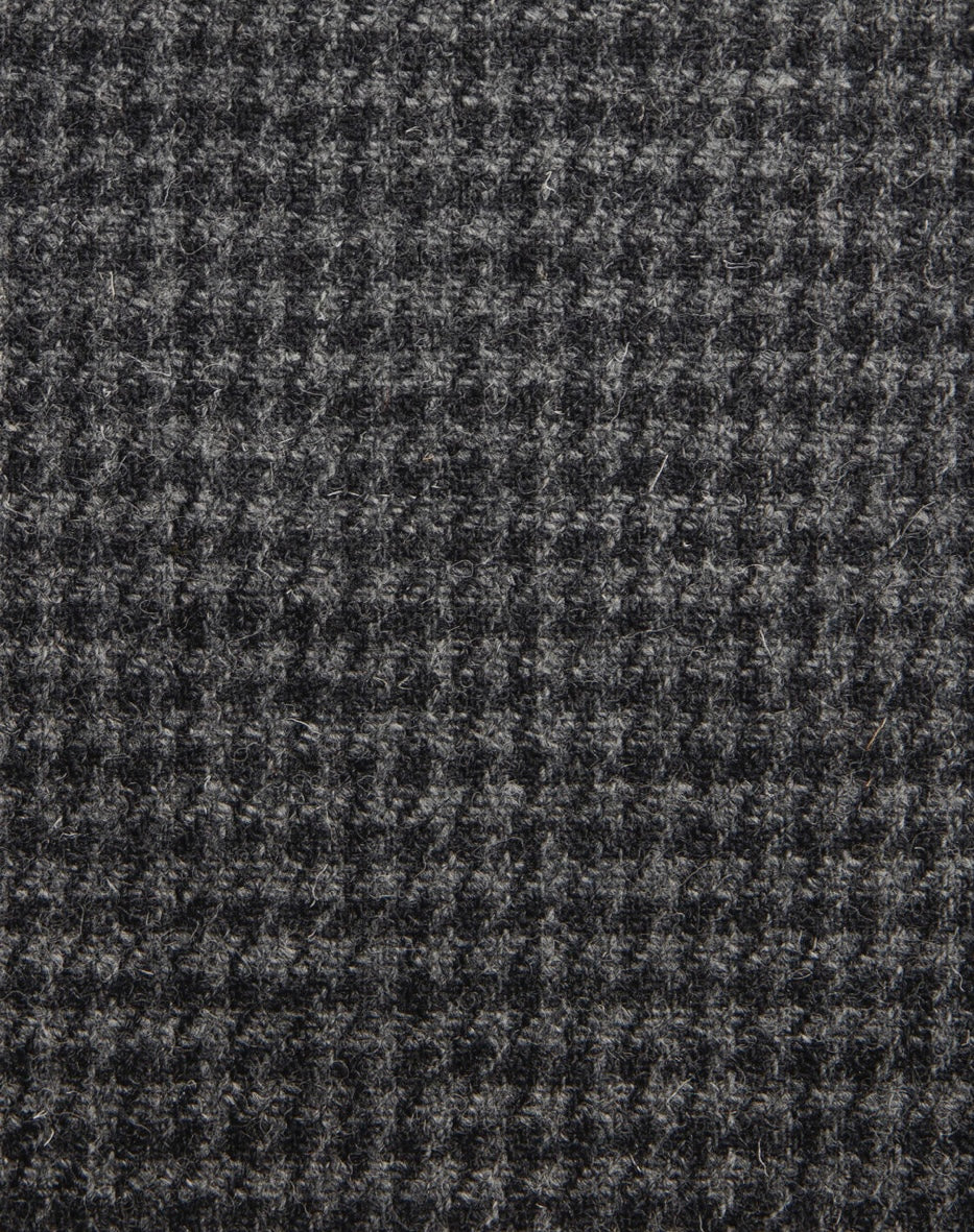 Harris Tweed Black and Grey Houndstooth Cloth Fabric