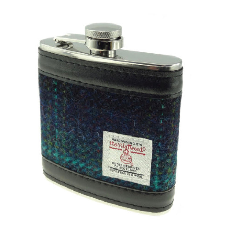 Harris Tweed Hip Flask 6oz - COL119