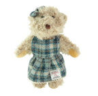 Girl Childs Teddy Bear with Harris Tweed Clothing - COL121 | Harris Tweed Scotland