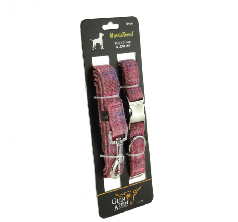 Harris Tweed Dog Collar and Lead Set - COL103