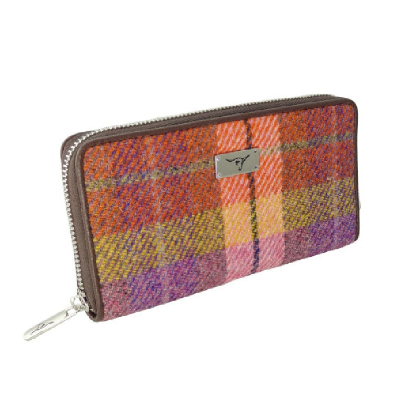 Harris Tweed Staffa Long Zip Purse - COL124