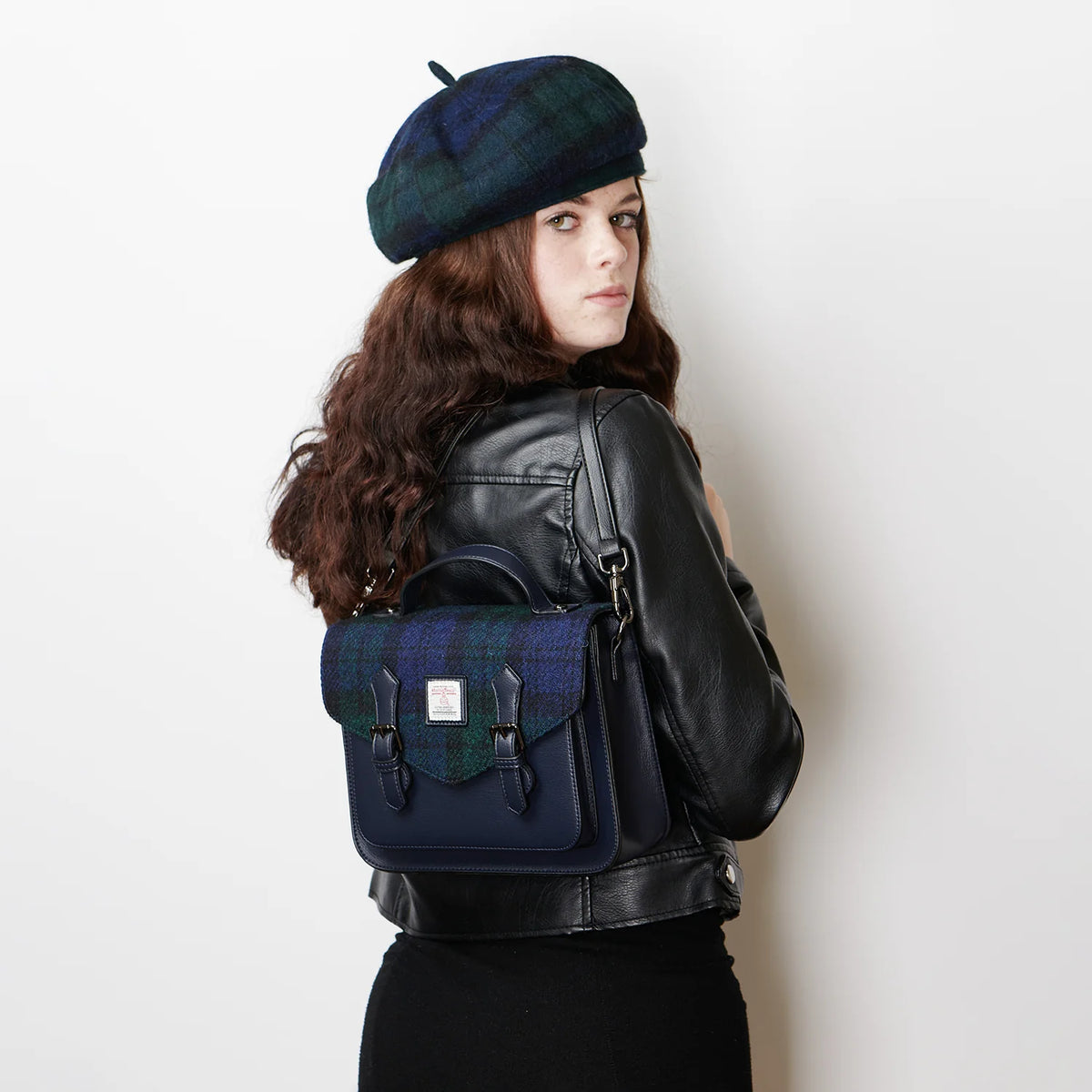 Islander Lambswool Ladies Bunnet (Flat Cap) (Blackwatch Tartan)