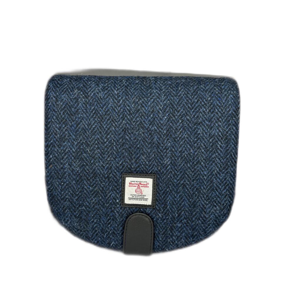 Maccessori Crossbody Bag with Harris Tweed - Blue