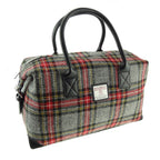 Esk Overnight Bag with Harris Tweed Black, Yellow, Grey & Red Check Fabric | Harris Tweed Scotland