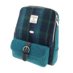 Harris Tweed Naver Backpack Blue & Navy Check - COL119 | Harris Tweed Scotland