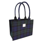 Full Harris Tweed Glencoe Large Tote in Black Watch | Harris Tweed Scotland