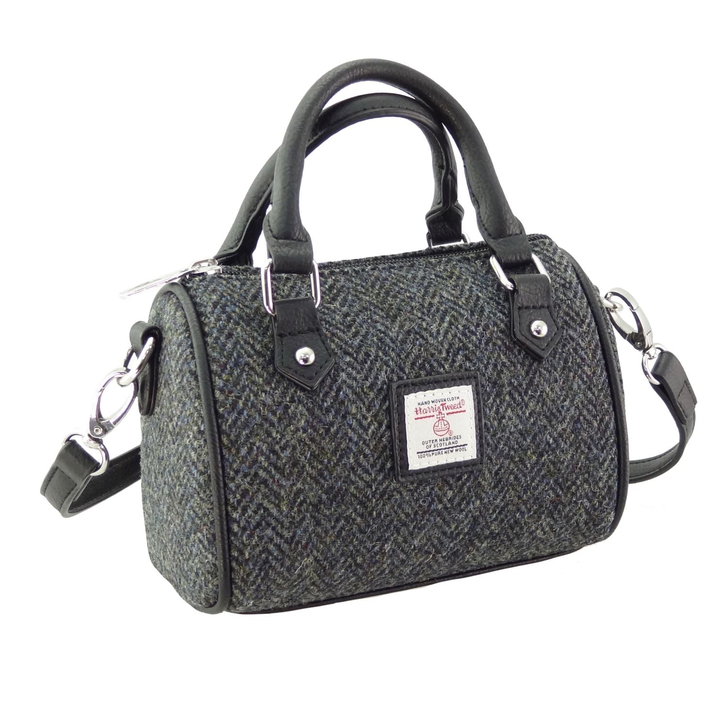 Kilbride Mini Bowling Bag with Shoulder Strap & Harris Tweed COL001