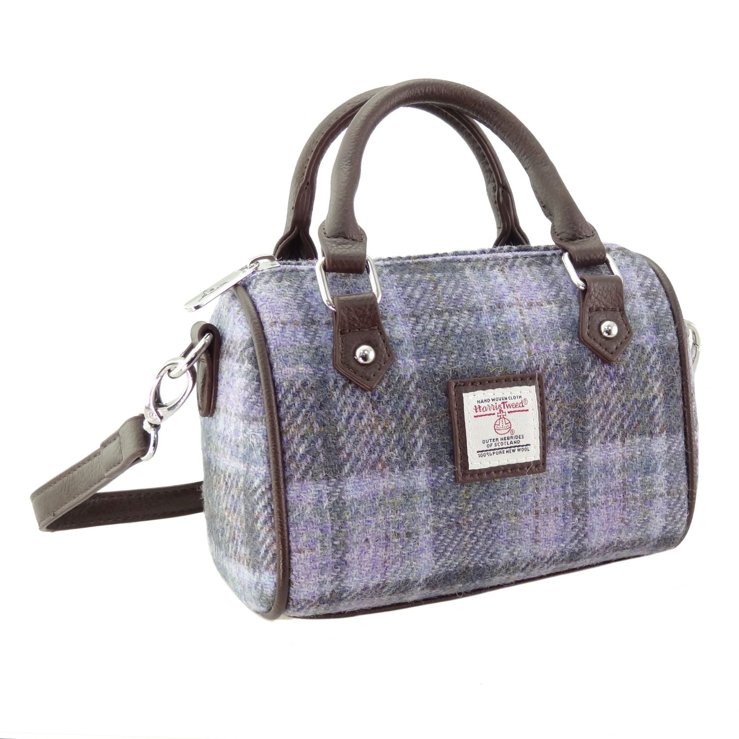 Kilbride Mini Bowling Bag with Shoulder Strap & Harris Tweed COL155