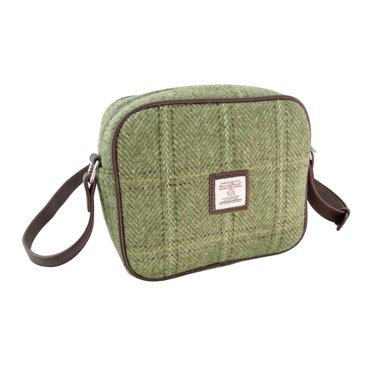 Almond Square Mini Handbag with Harris Tweed COL153