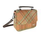 Harris Tweed Thurso Square Mini Satchel Bag Beige Orange &Brown | Harris Tweed Scotland