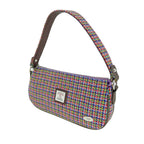 Duchray Baguette Bag with Harris Tweed Purple, Red & Blue Check Fabric - COL116 | Harris Tweed Scotland