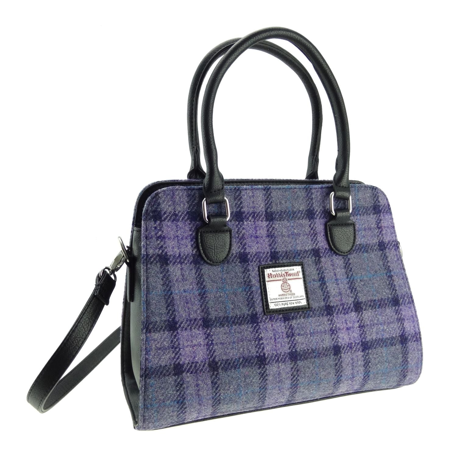 Harris Tweed Findhorn Classic Handbag with Shoulder Strap - COL89