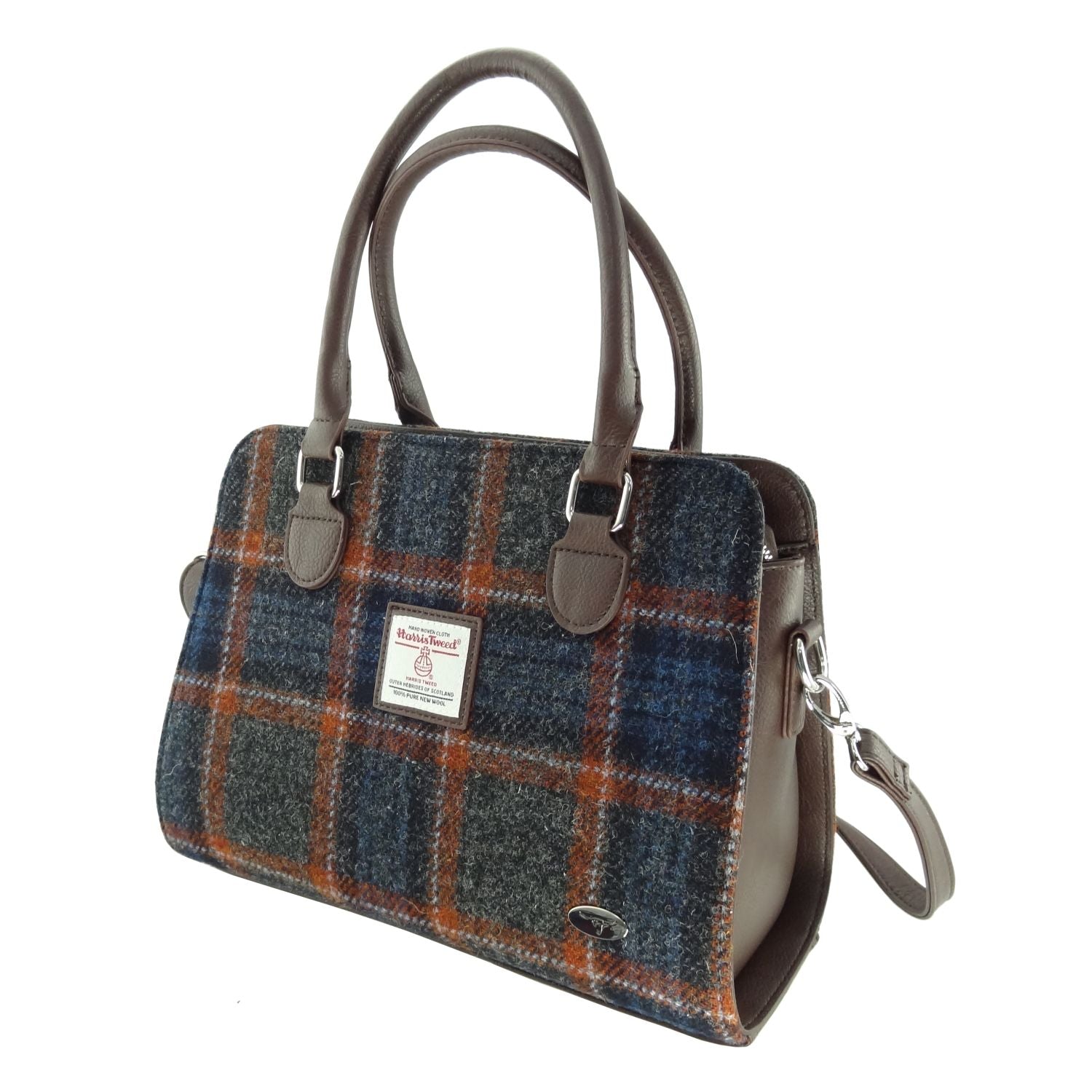 Harris Tweed Findhorn Classic Handbag with Shoulder Strap - COL127