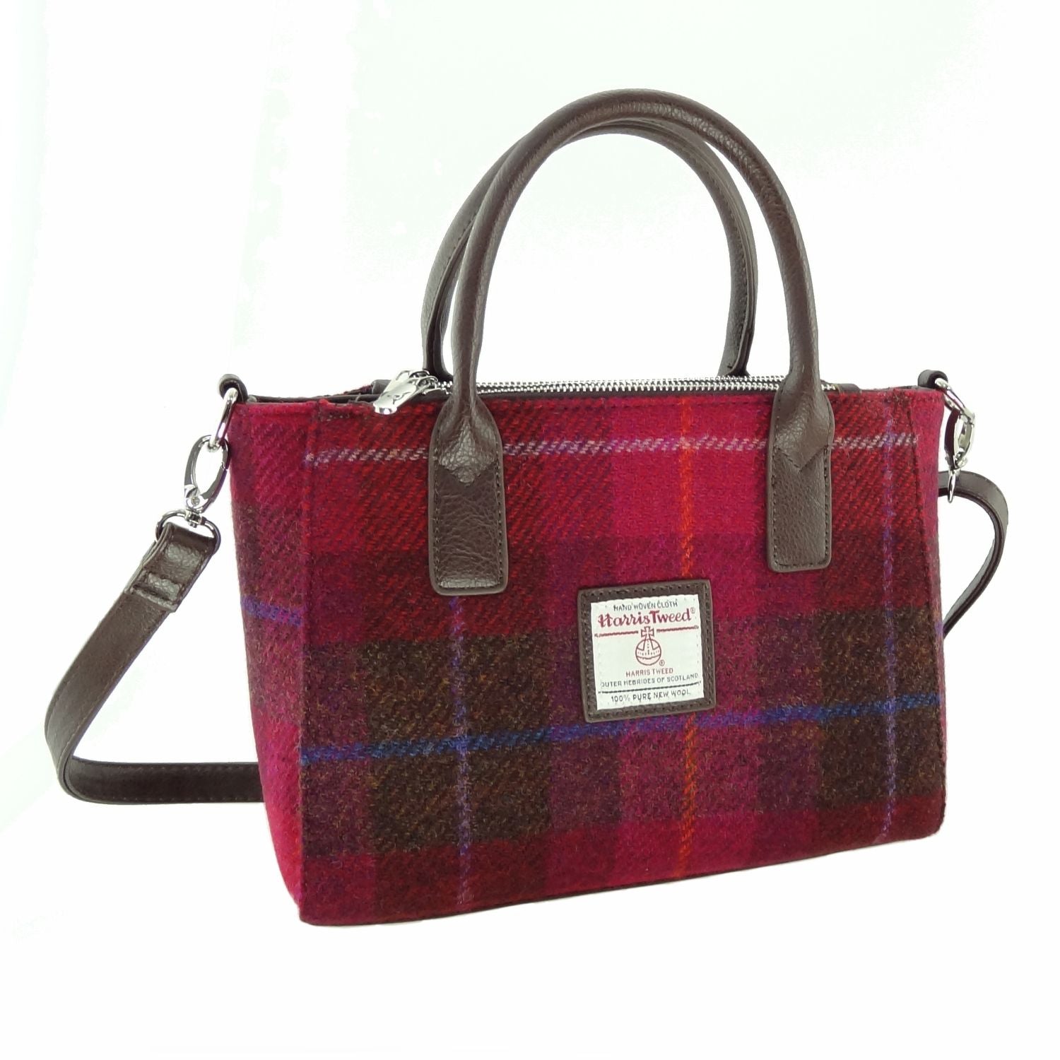 Harris Tweed Brora Small Tote Handbag with Shoulder Strap - COL52