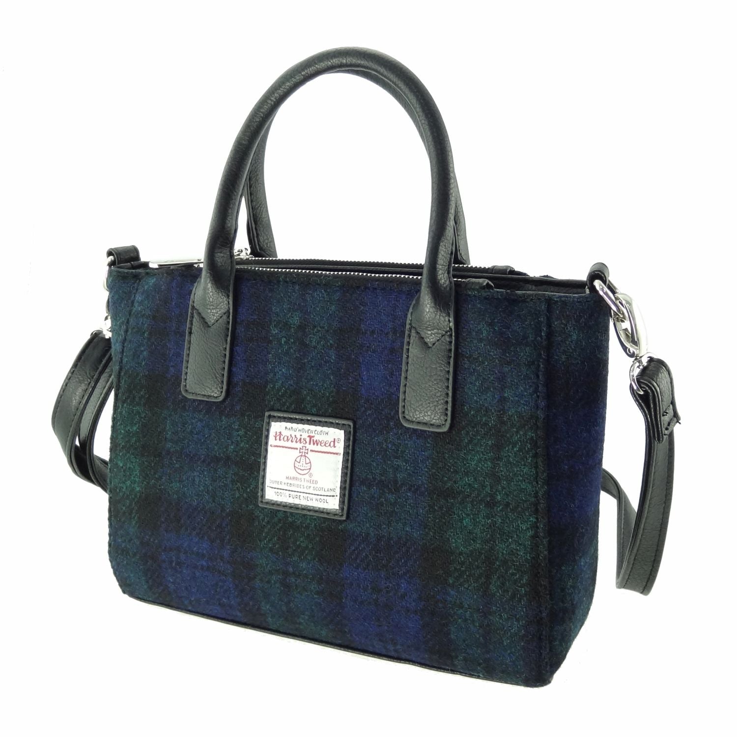 Harris Tweed Brora Small Tote Handbag with Shoulder Strap - COL60