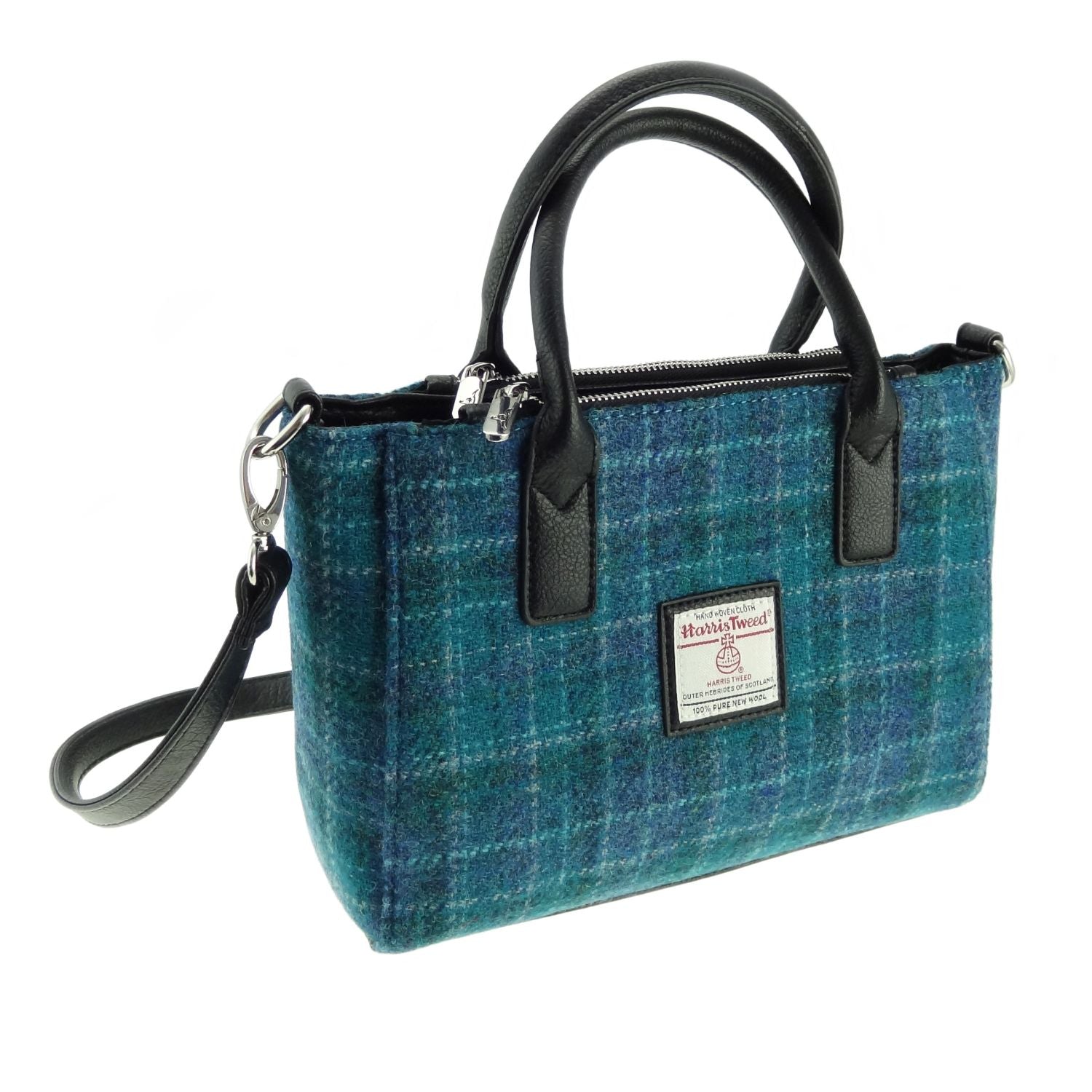 Harris Tweed Brora Small Tote Handbag with Shoulder Strap - COL92