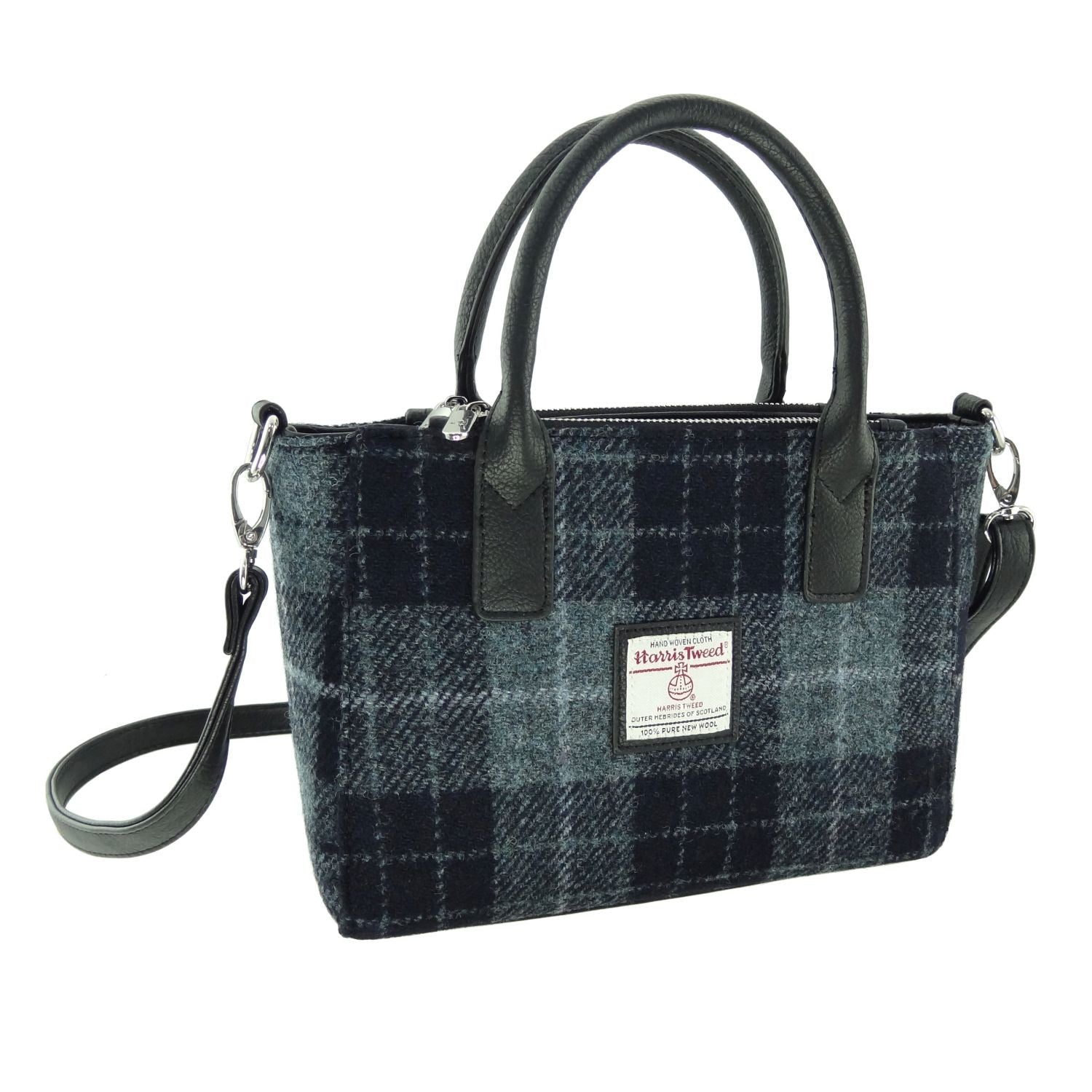 Harris Tweed Brora Small Tote Handbag with Shoulder Strap - COL95