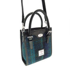 Harris Tweed Keltie Tall Mini Tote Bag Blue & Navy - COL119 | Harris Tweed Scotland