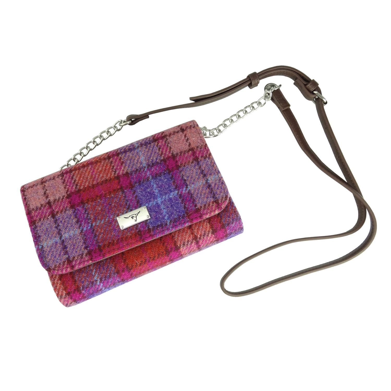 Harris Tweed Strathy Wallet Shoulder Bag - COL142