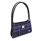 Harris Tweed Fiddich Small Handbag Blue & Purple Stewart Tartan | Harris Tweed Scotland
